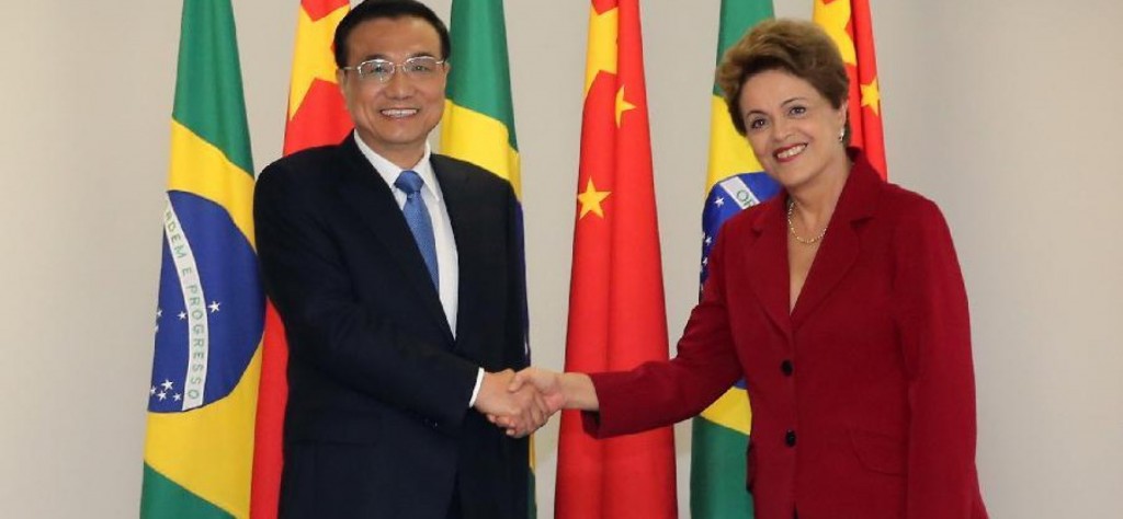 Le premier ministre chinois Li Keqiang au Brésil avec Dilma Rousseff en mai 2015